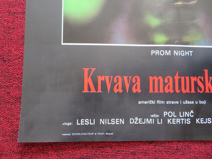 PROM NIGHT YUGOSLAVIAN (19"x 27") POSTER LESLIE NIELSEN 1980