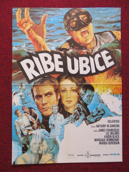 RIBEUBICE/ Killer Fish YUGOSLAVIAN (19"x 27") POSTER LEE MAJORS 1979