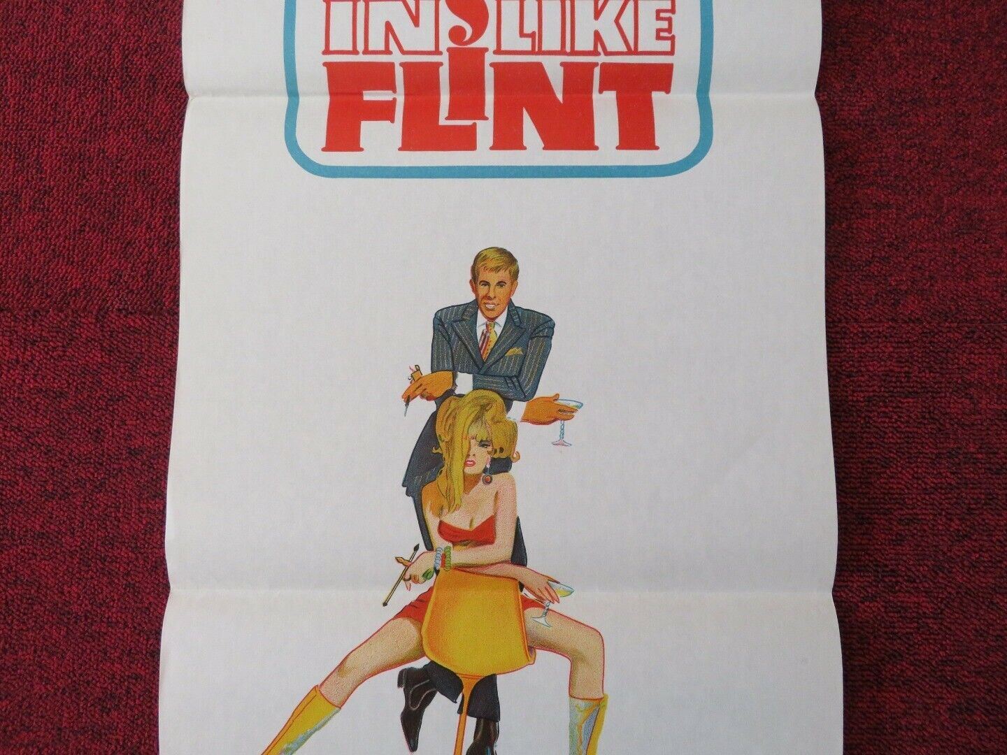 IN LIKE FLINT FOLDED AUSTRALIAN DAYBILL POSTER JAMES COBURN 1967