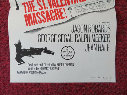 THE ST. VALENTINES DAY MASSACRE FOLDED AUSTRALIAN DAYBILL POSTER JASON ROBARDS