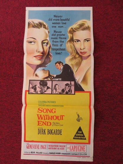 SONG WITHOUT END FOLDED AUSTRALIAN DAYBILL POSTER DIRK BOGARDE 1960