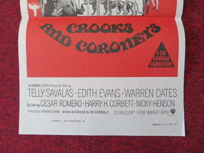 CROOKS AND CORONETS / Sophie's Place  FOLDED AUSTRALIAN DAYBILL POSTER 1969