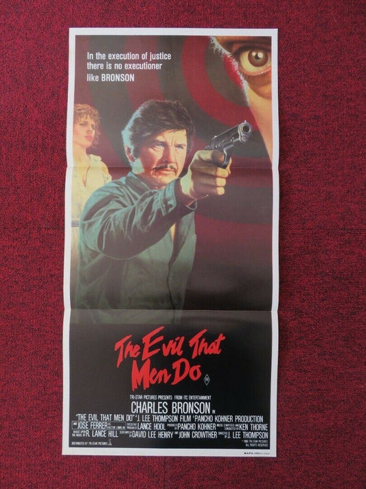 THE EVIL THAT MEN DO FOLDED AUSTRALIAN DAYBILL POSTER CHARLES BRONSON 1984