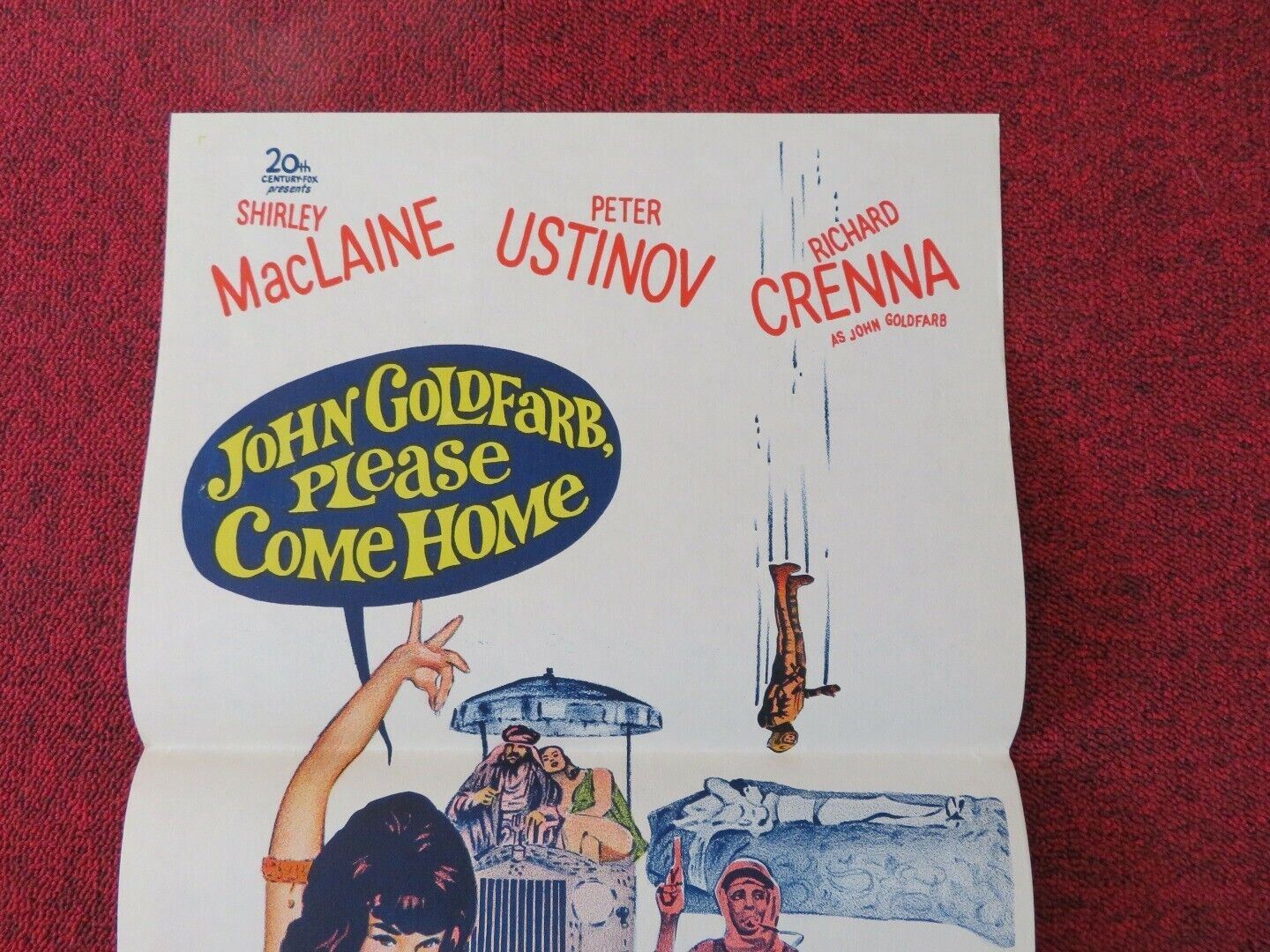 JOHN GOLDFARB PLEASE COME HOME FOLDED AUSTRALIAN DAYBILL POSTER SHIRLEY MACLAINE