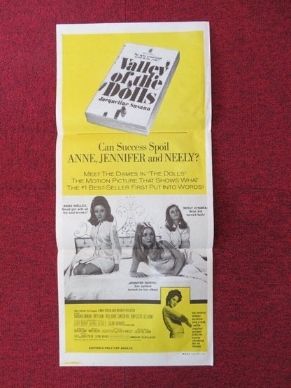 VALLEY OF THE DOLLS FOLDED AUSTRALIAN DAYBILL POSTER BARBAR 1967A PARKINS