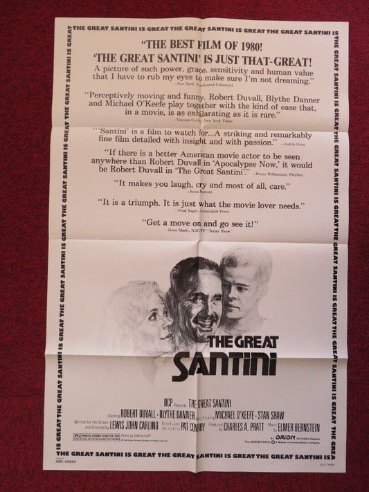 THE GREAT SANTINI FOLDED US ONE SHEET POSTER ROBERT DUVALL BLYTHE DANNER 1979