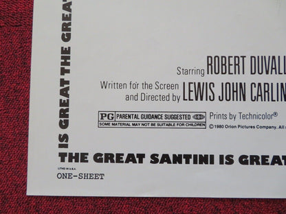 THE GREAT SANTINI FOLDED US ONE SHEET POSTER ROBERT DUVALL BLYTHE DANNER 1979