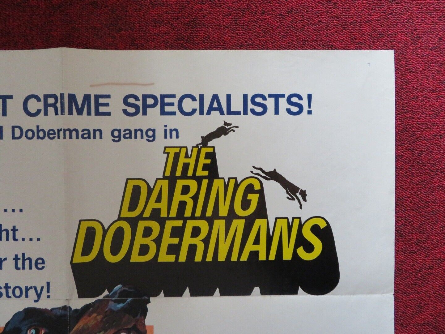 THE DARING DOBERMANS FOLDED US ONE SHEET POSTER DAVID MOSES 1973