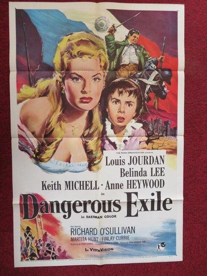 DANGEROUS EXILE FOLDED US ONE SHEET POSTER RICHARD O'SULLIVAN 1958