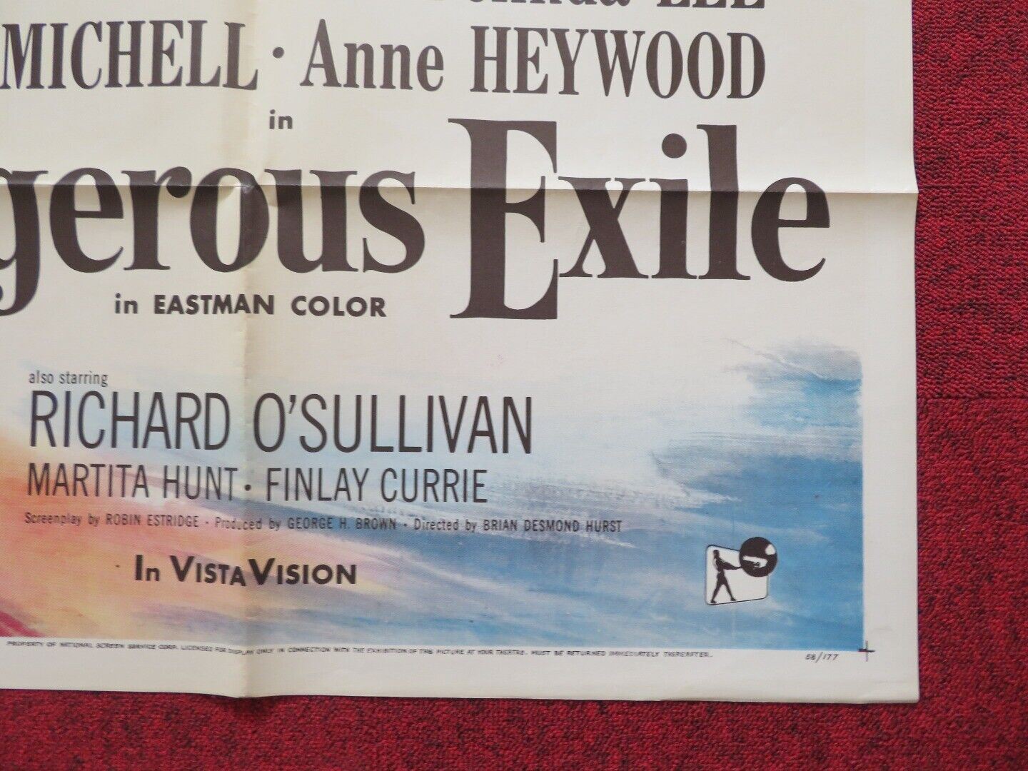 DANGEROUS EXILE FOLDED US ONE SHEET POSTER RICHARD O'SULLIVAN 1958