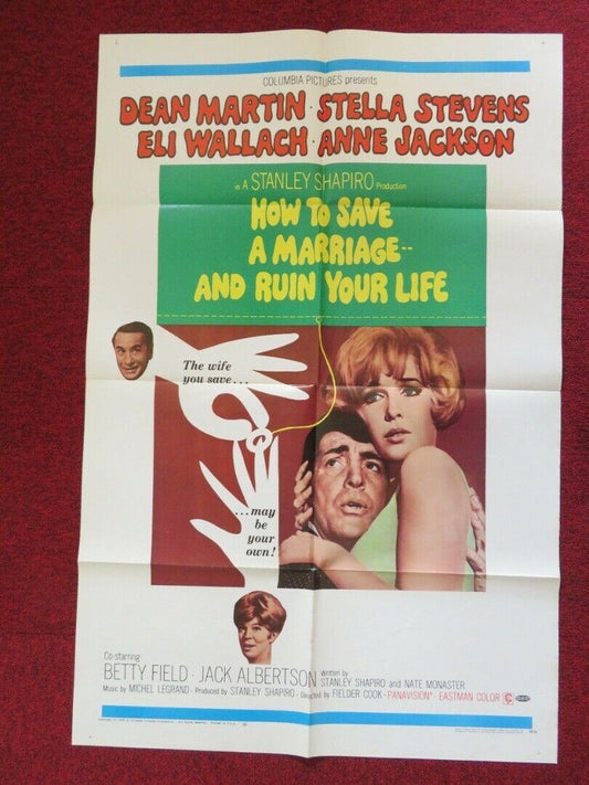 HOW TO SAVE A MARRIAGE AND RUIN YOUR LIFE FOLDED US ONE SHEET POSTER 1968