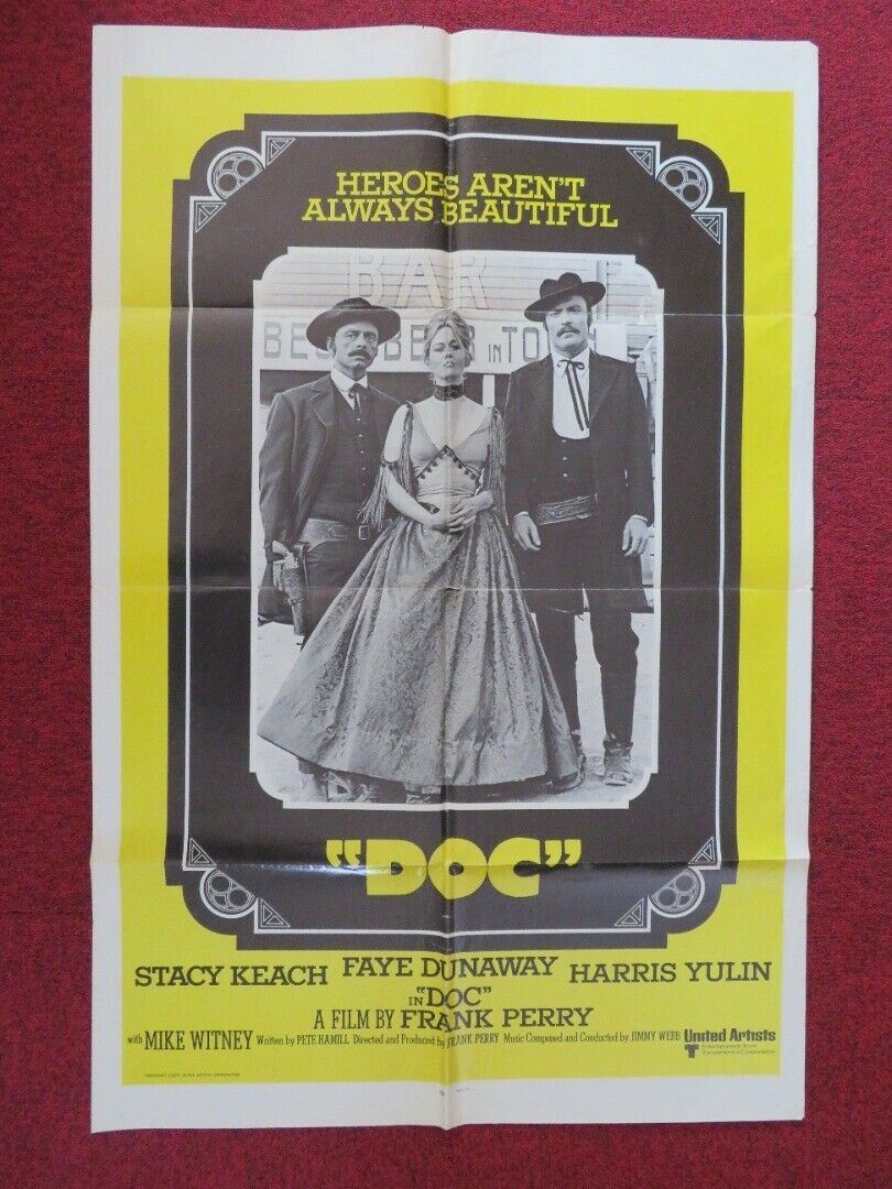 DOC  FOLDED US ONE SHEET POSTER FAYE DUNAWAY STACY KEACH 1971