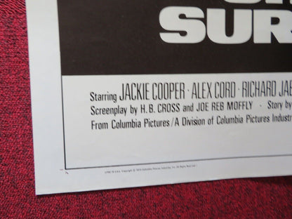 CHOSEN SURVIVORS FOLDED US ONE SHEET POSTER  JACKIE COOPER ALEX CORD 1974