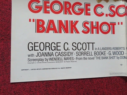 BANK SHOT  STYLE A FOLDED US ONE SHEET POSTER GEORGE C.SCOTT JOANNA CASSIDY 1974