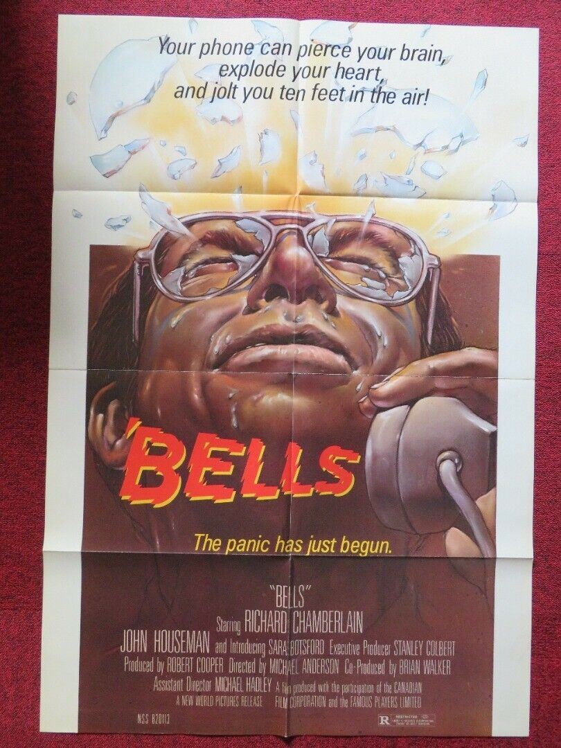 BELLS / Murder by Phone FOLDED US ONE SHEET POSTER RICHARD CHAMBERLAIN 1983