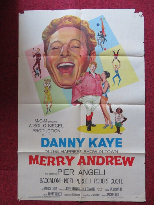 MERRY ANDREW  FOLDED US ONE SHEET POSTER DANNY KAYE PIER ANGELI 1958