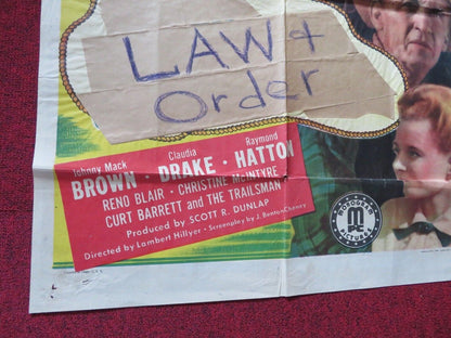 LAW & ORDER  FOLDED US ONE SHEET POSTER JOHNNY MACK BROWN 1946