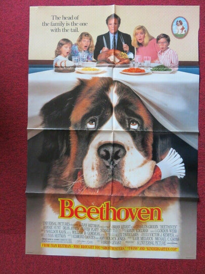 BEETHOVEN FOLDED US ONE SHEET POSTER CHARLES GRODIN 1992