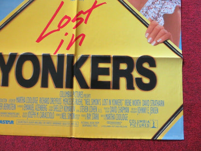 YONKERS  FOLDED US ONE SHEET POSTER RICHARD DREYFUSS MERCEDE RUEHL 1993