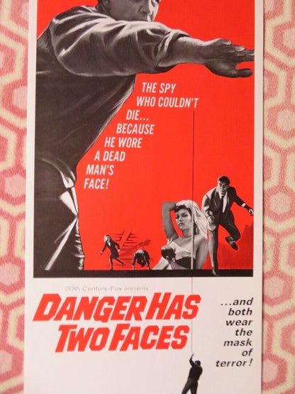 DANGER HAS TWO FACES US INSERT (14"x 36") POSTER ROBERT LANSING 1967