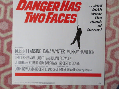 DANGER HAS TWO FACES US INSERT (14"x 36") POSTER ROBERT LANSING 1967