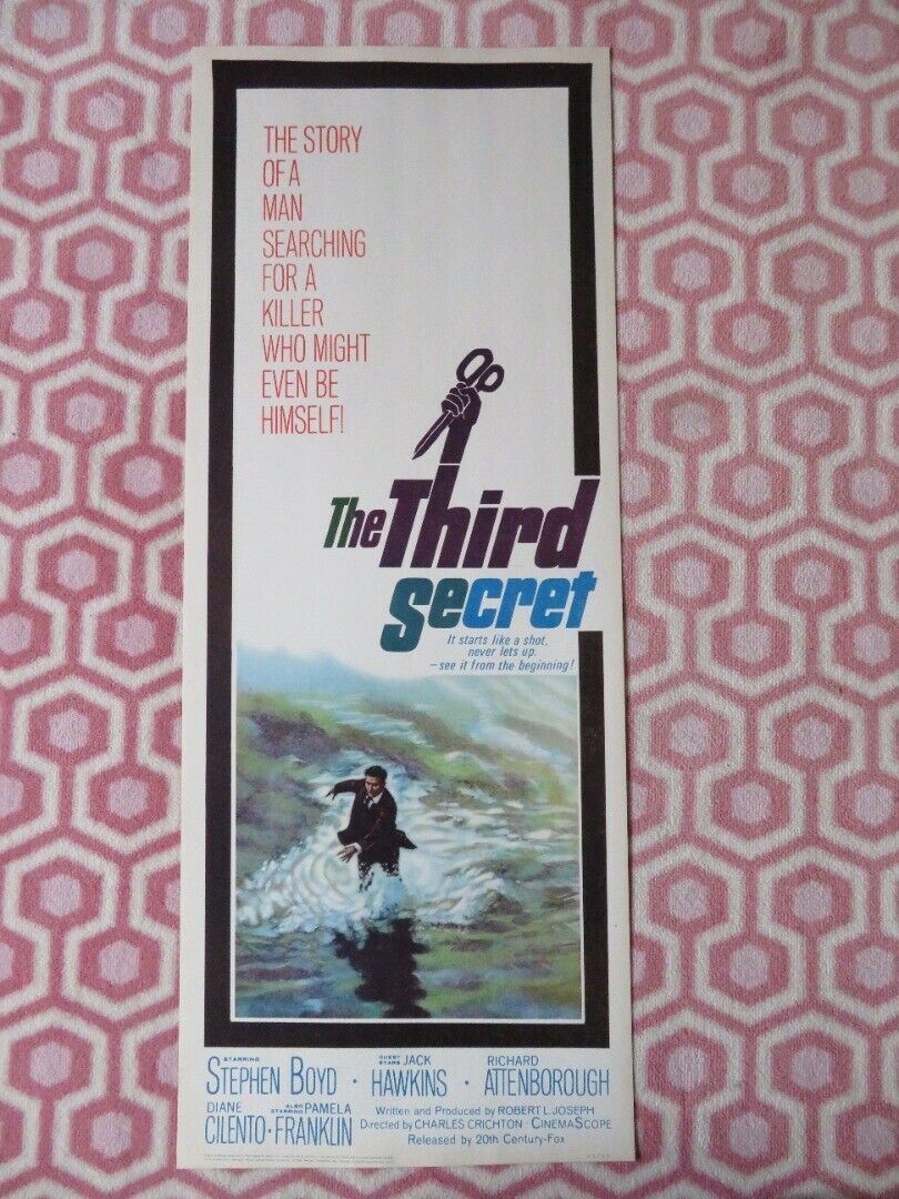 THE THIRD SECRET  US INSERT (14"x 36") POSTER STEPHEN BOYD R ATTENBOUROUGH 1964