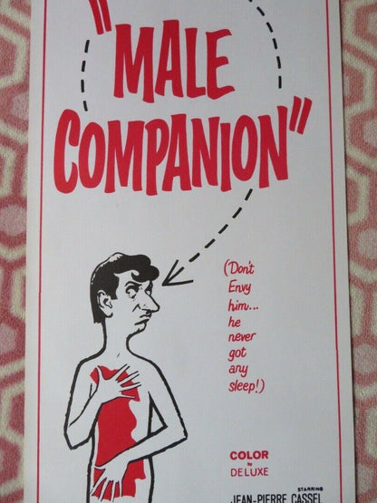 MALE COMPANION  US INSERT (14"x 36") POSTER JEAN-PIERRE CASSEL 1965