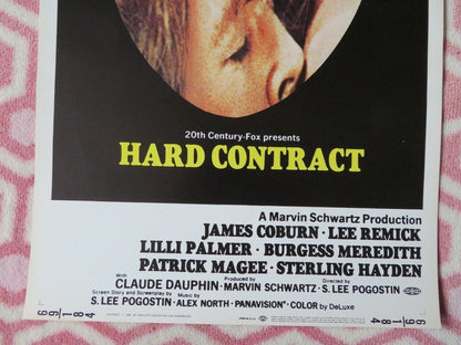 HARD CONTRACT  US INSERT (14"x 36") POSTER JAMES COBURN LEE REMICK 1969