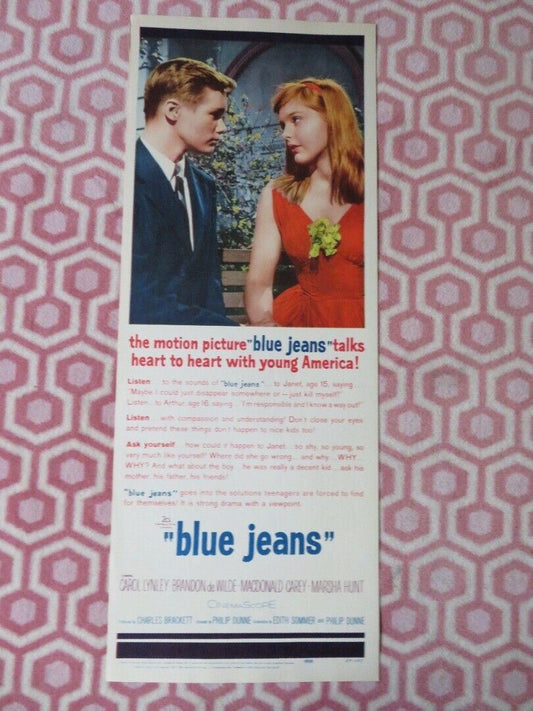 BLUE JEANS  US INSERT (14"x 36") POSTER CAROOL LYNLEY BRANDON DEWILDE 1959