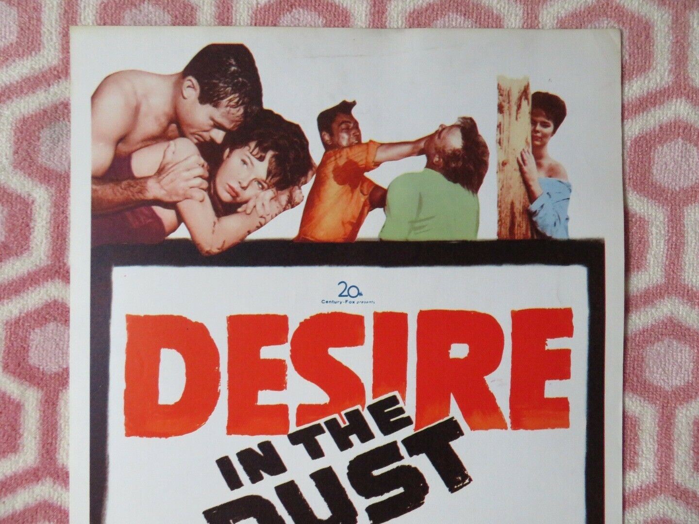 DESIRE IN THE DUST US INSERT (14"x 36") POSTER RAYMOND BURR MATHA HYER 1960