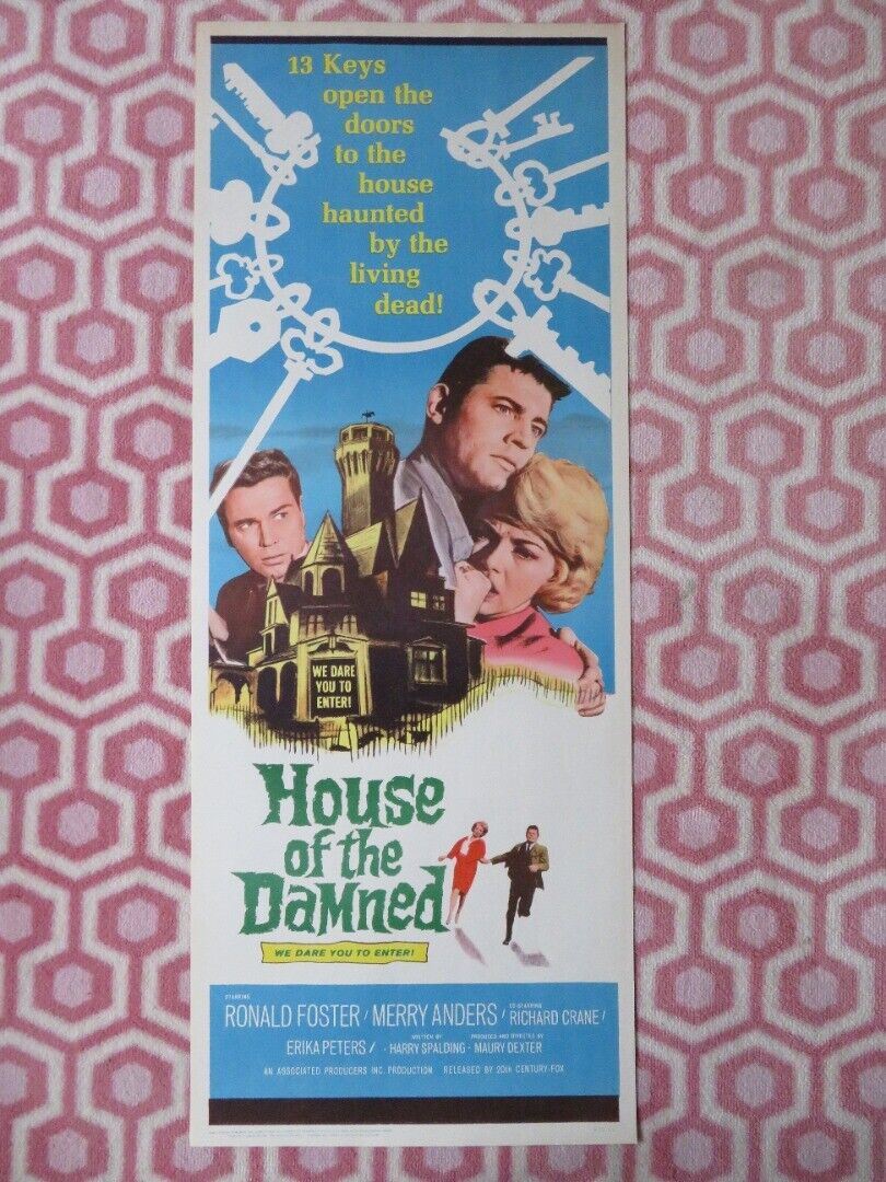 HOUSE OF THE DAMNED US INSERT (14"x 36") POSTER RONALD FOSTER MERRY ANDERS 1963