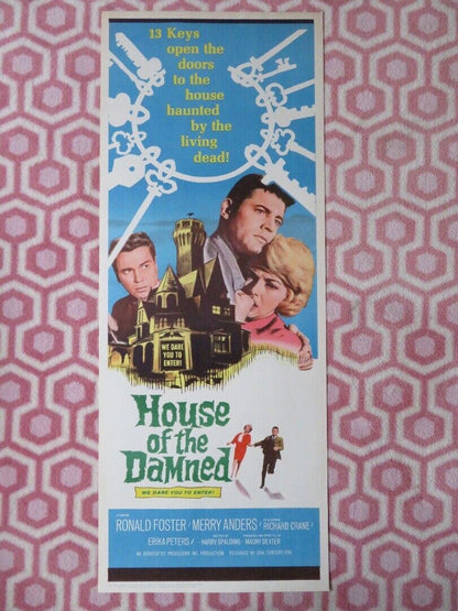 HOUSE OF THE DAMNED US INSERT (14"x 36") POSTER RONALD FOSTER MERRY ANDERS 1963