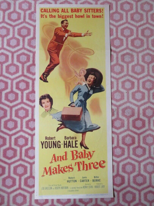 AND BABY MAKES THREE  US INSERT (14"x 36") POSTER ROBERT YOUNG 1956