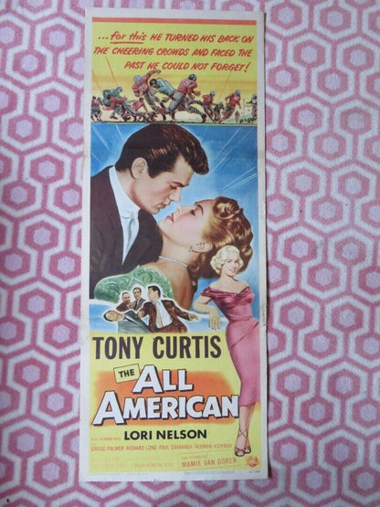 THE ALL AMERICAN   US INSERT (14"x 36") POSTER TONY CURTIS LORI NELSON 1953