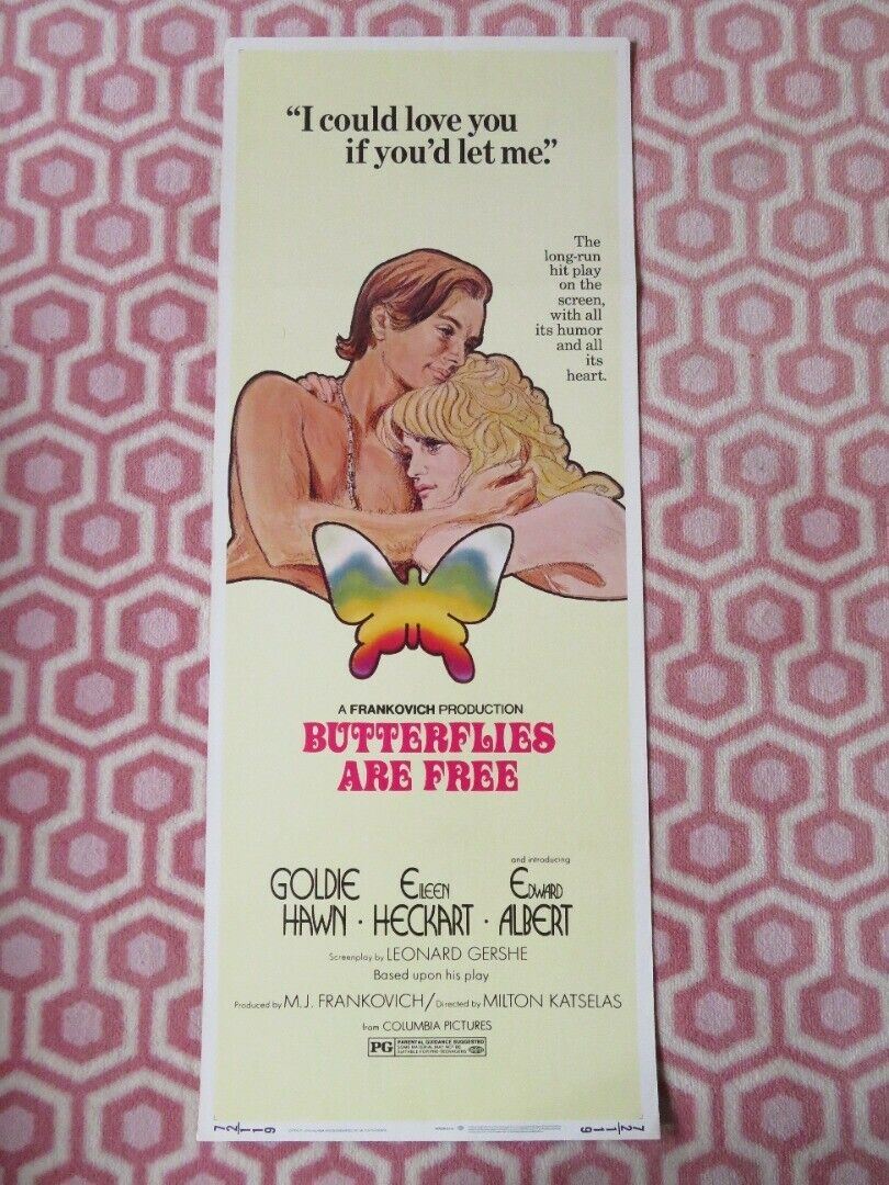 BUTTERFLIES ARE FREE US INSERT (14"x 36") POSTER GOLDIE HAWN EILEEN HECKART 1972