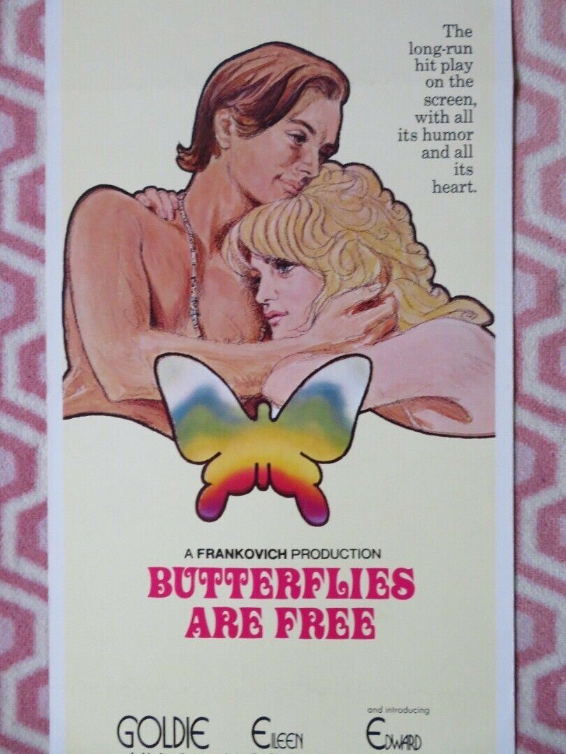 BUTTERFLIES ARE FREE US INSERT (14"x 36") POSTER GOLDIE HAWN EILEEN HECKART 1972