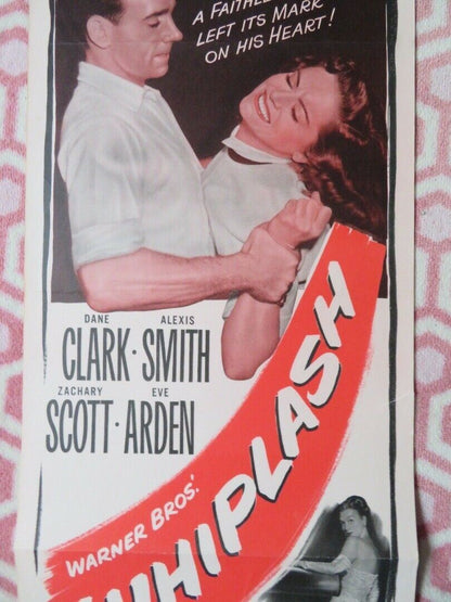 WHIPLASH US INSERT (14"x 36") POSTER DANE CLARK ALEXIS SMITH 1949