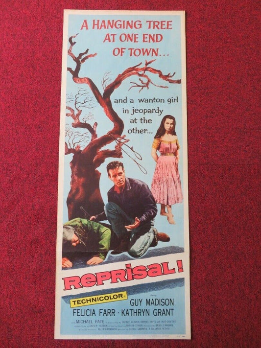 REPRISAL!  US INSERT (14"x 36") POSTER GUY MADISON FELCIA FARR 1956