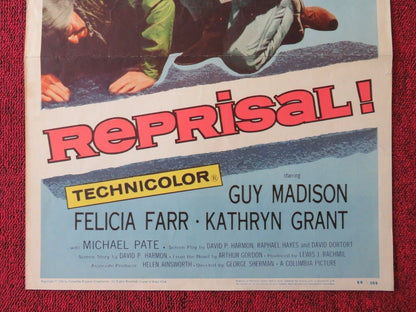 REPRISAL!  US INSERT (14"x 36") POSTER GUY MADISON FELCIA FARR 1956