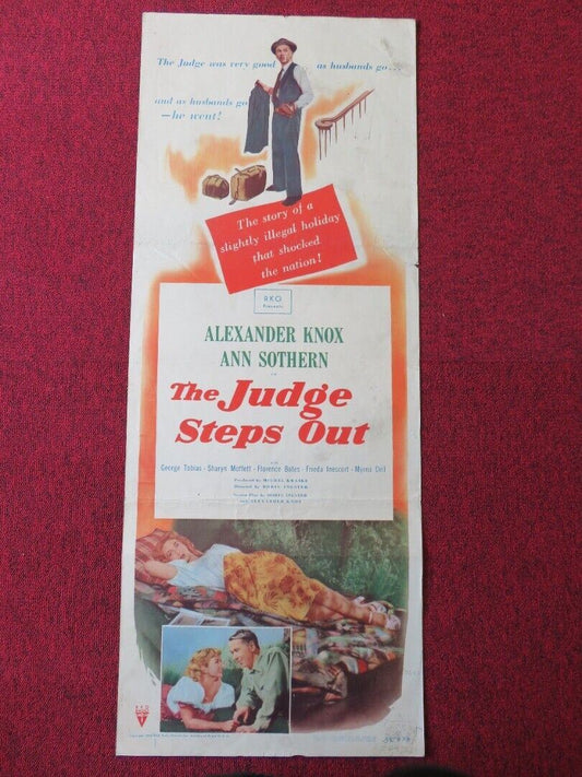 THE JUDGE STEPS OUT   US INSERT (14"x 36") POSTER GEORGE TOBIAS 1948