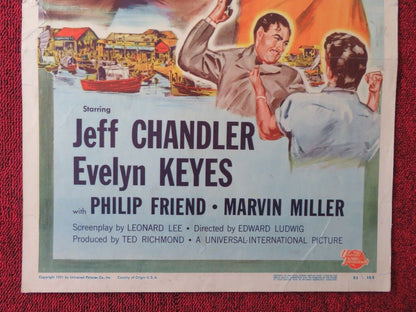 SMUGGLER'S ISLAND  US INSERT (14"x 36") POSTER JEFF CHANDLER 1951