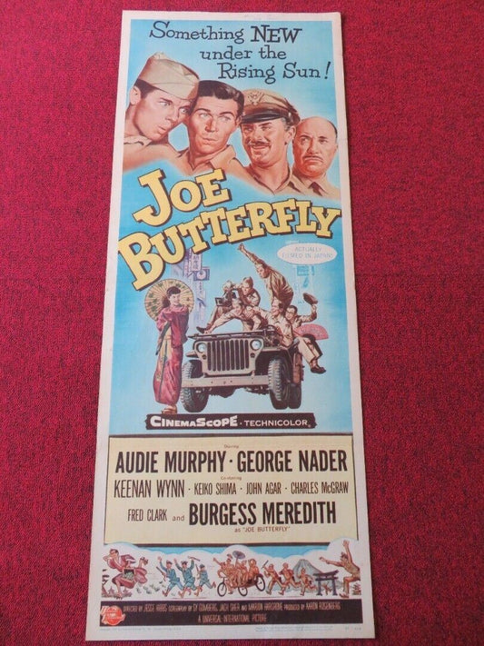 JOE BUTTERFLY   US INSERT (14"x 36") POSTER AUDIE MURPHY  GEORGE NADER 1957