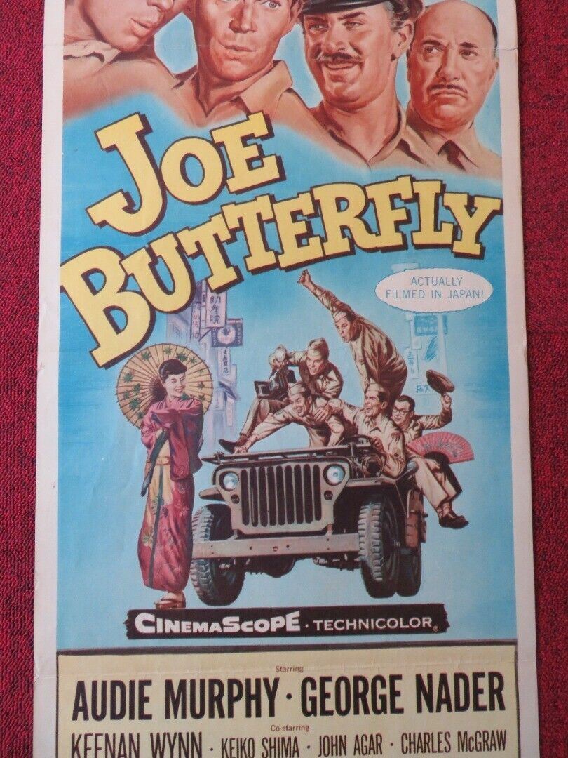 JOE BUTTERFLY   US INSERT (14"x 36") POSTER AUDIE MURPHY  GEORGE NADER 1957