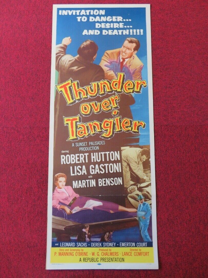 THUNDER OVER TANGIER  US INSERT (14"x 36") POSTER ROBERT HUTTON  1957