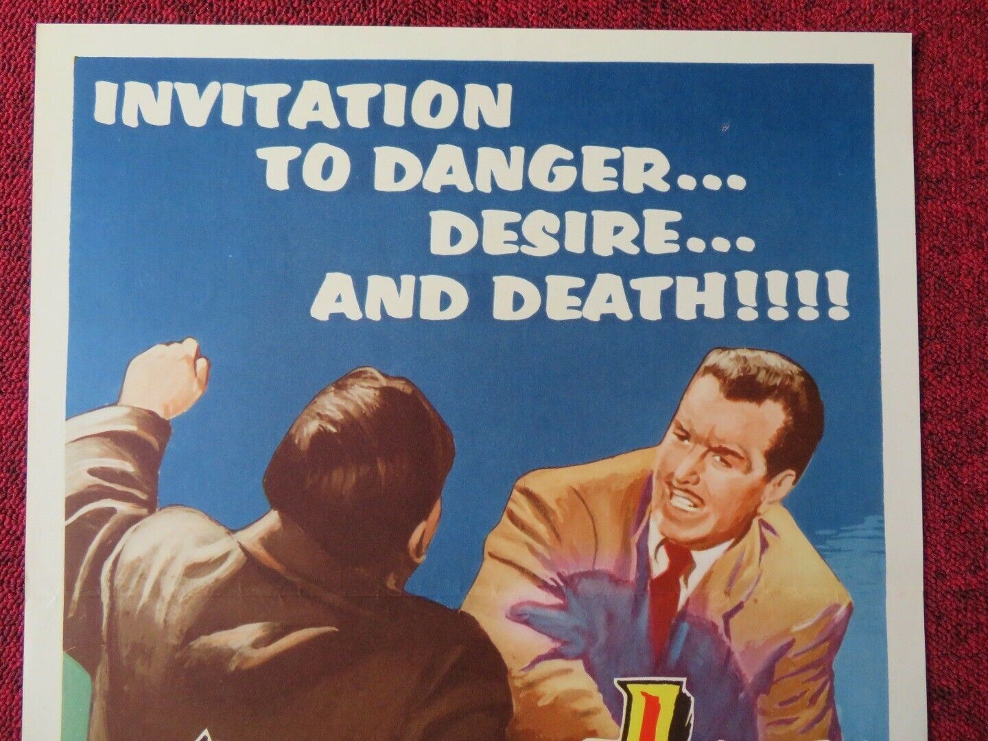 THUNDER OVER TANGIER  US INSERT (14"x 36") POSTER ROBERT HUTTON  1957