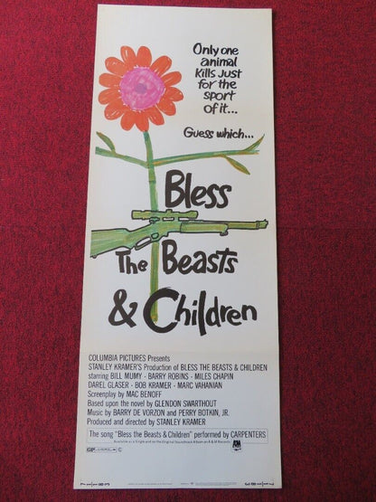 BLESS THE BEASTS & CHILDREN US INSERT (14"x 36") POSTER BILL MUMY 1971