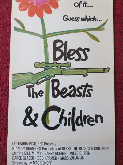 BLESS THE BEASTS & CHILDREN US INSERT (14"x 36") POSTER BILL MUMY 1971