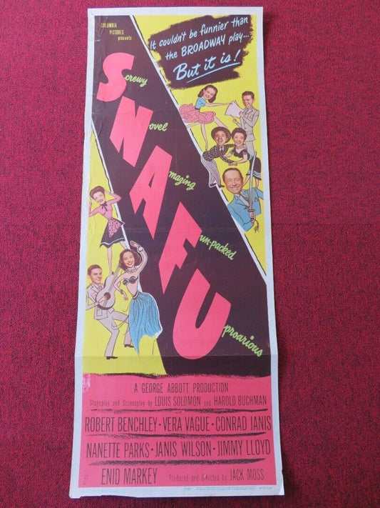 SNAFU US INSERT (14"x 36") POSTER FRANK ROBERT BENCHLEY VERA VAGUE 1945