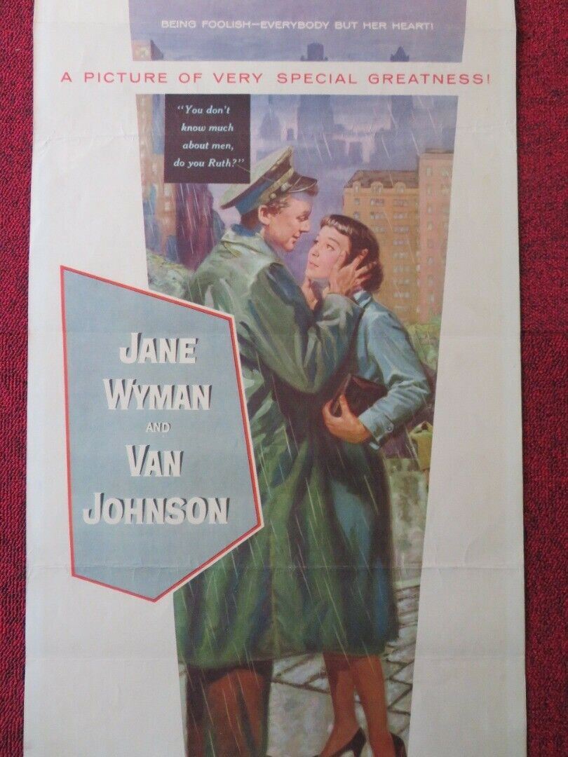 MIRACLE IN THE RAIN   US INSERT (14"x 36") POSTER JANE WYMAN CAN JOHNSON 1956