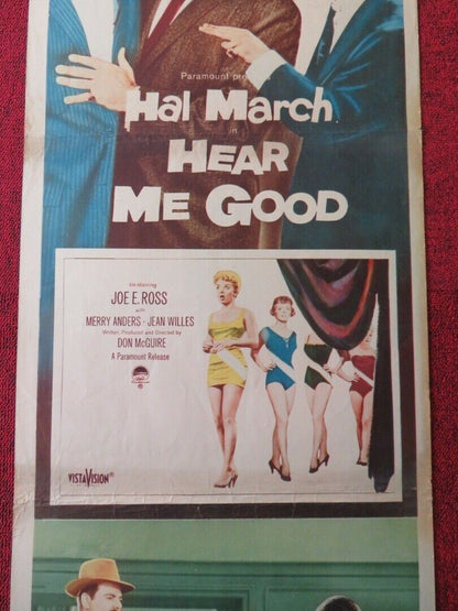 HEAR ME GOOD  US INSERT (14"x 36") POSTER HAL MARCH 1957